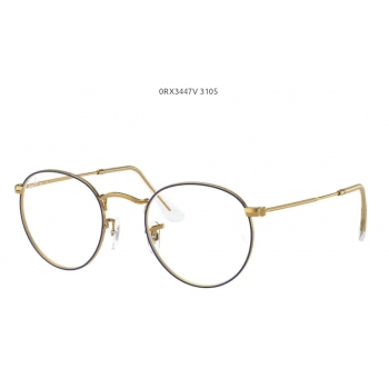 Ray-Ban 0RX 3447V 3105 ROUND METAL